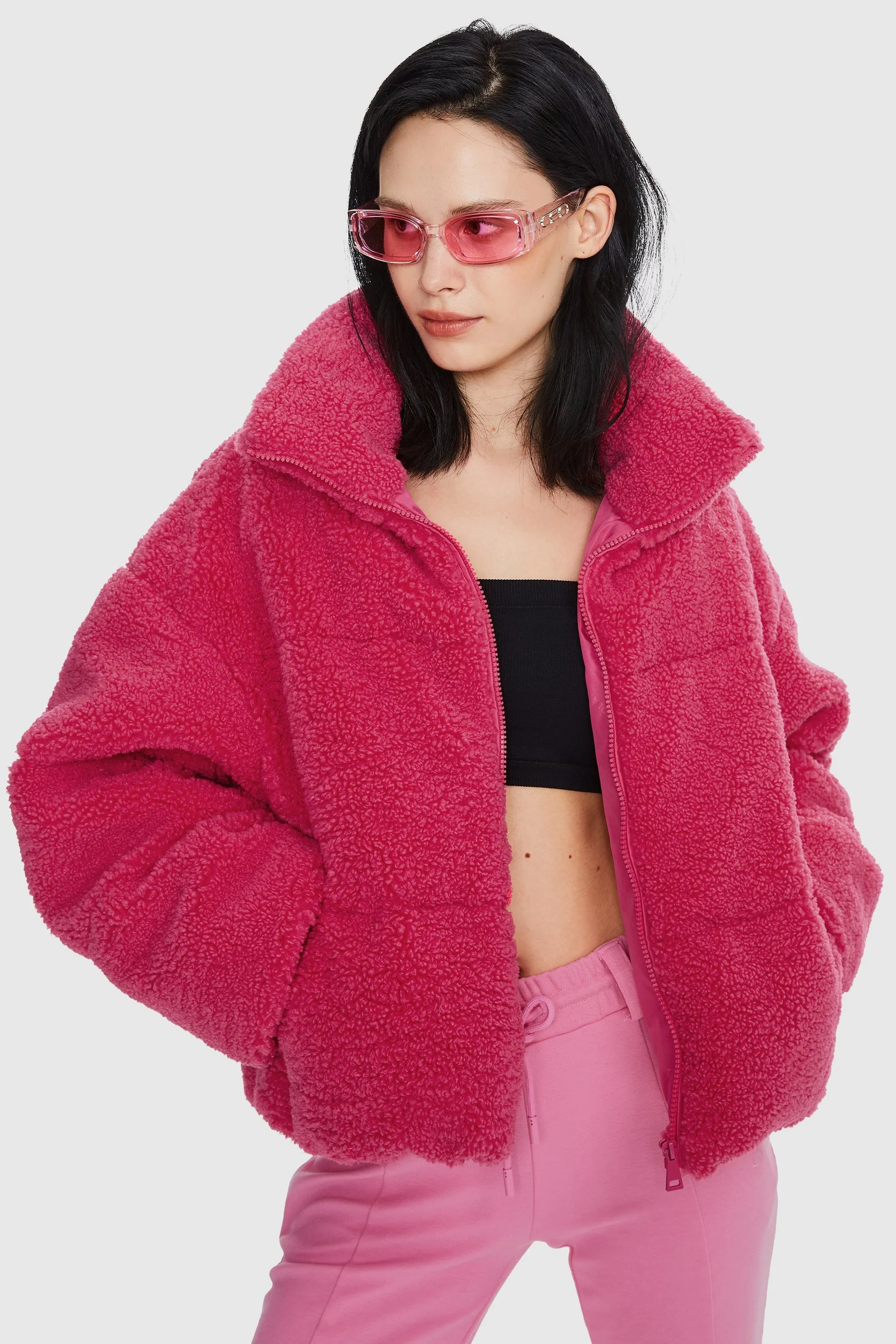 Puff-O Earthugger Fleece Cropped Jacket