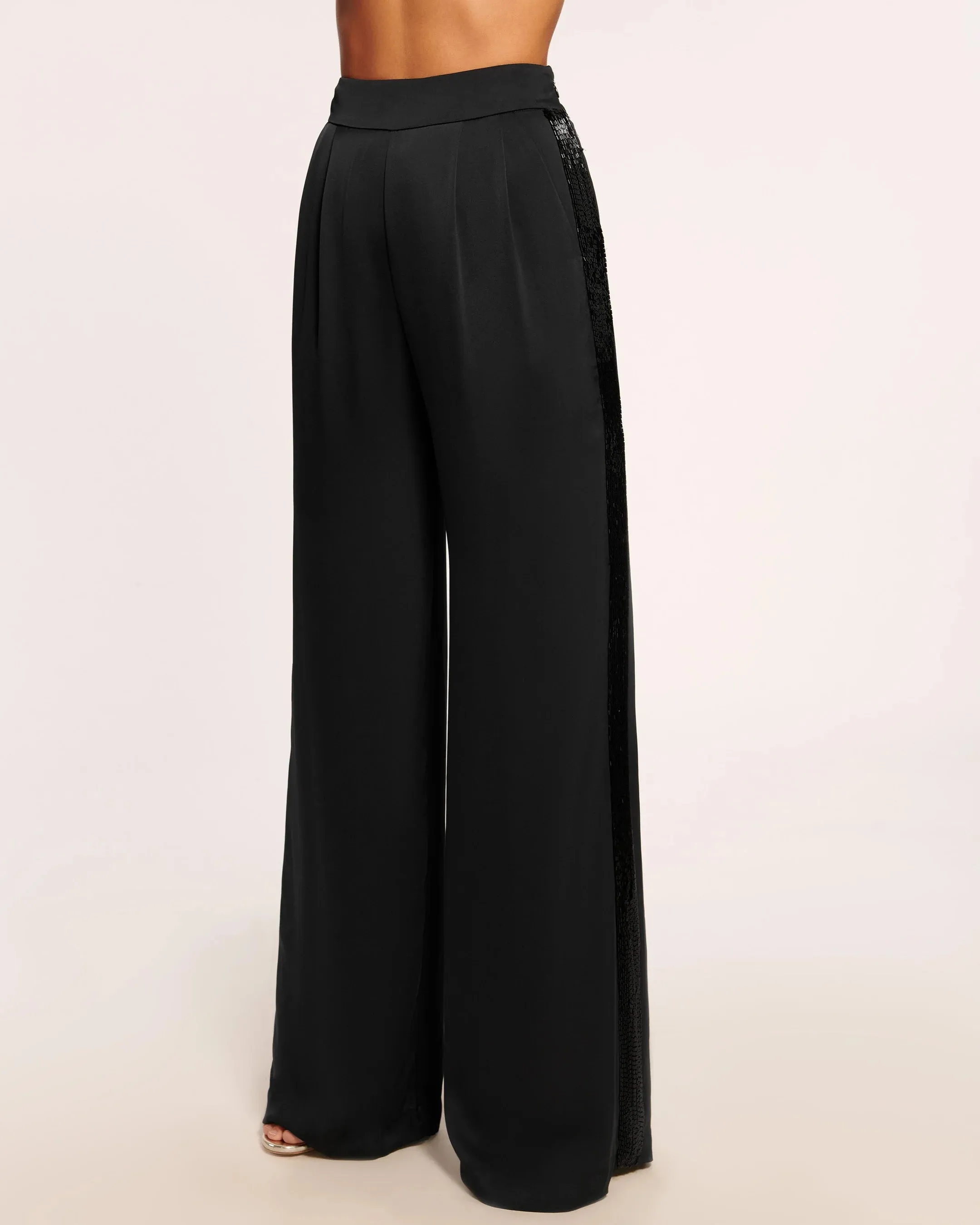 Ra235005 Ramy Brook Embellished Wide Leg Pant