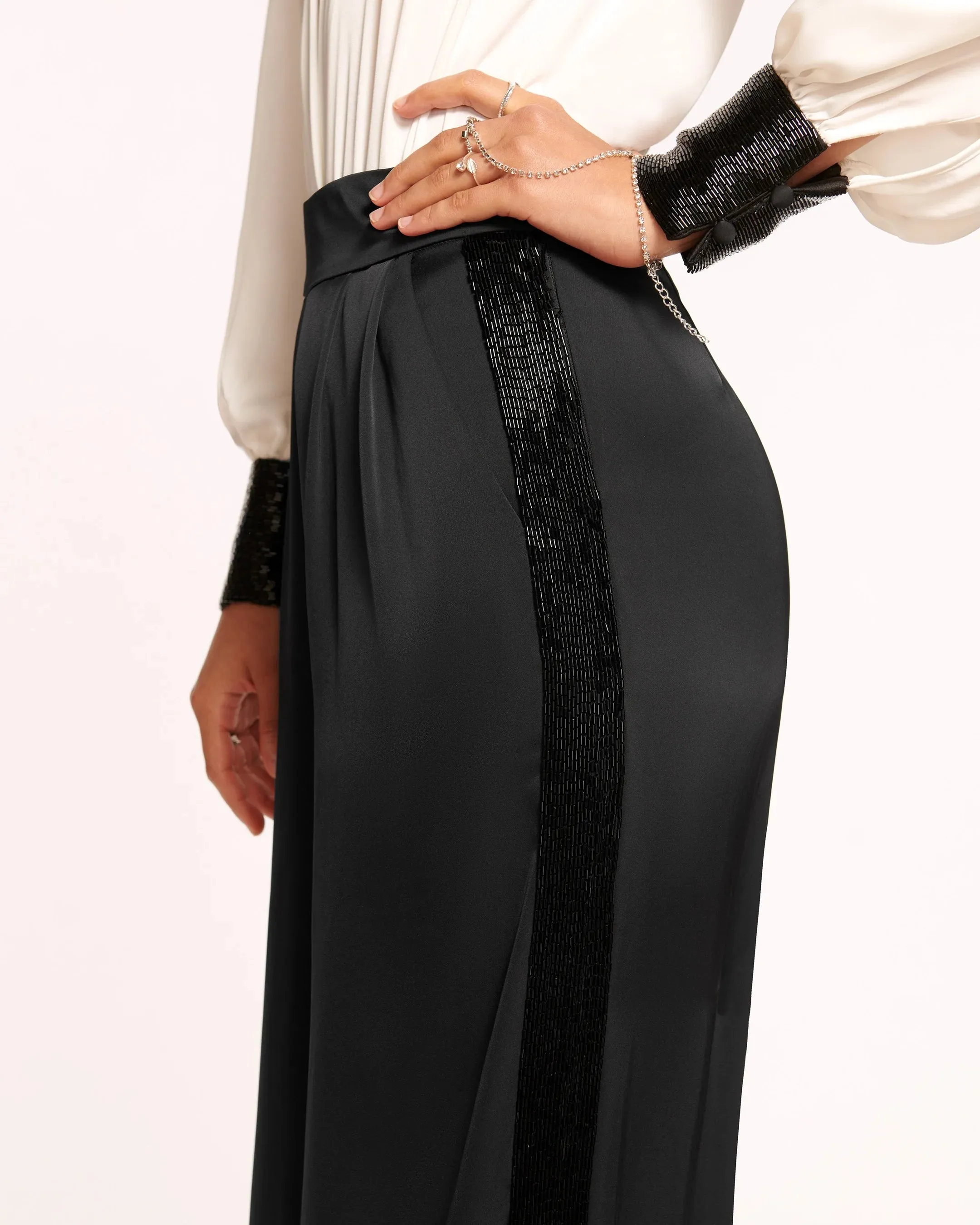 Ra235005 Ramy Brook Embellished Wide Leg Pant