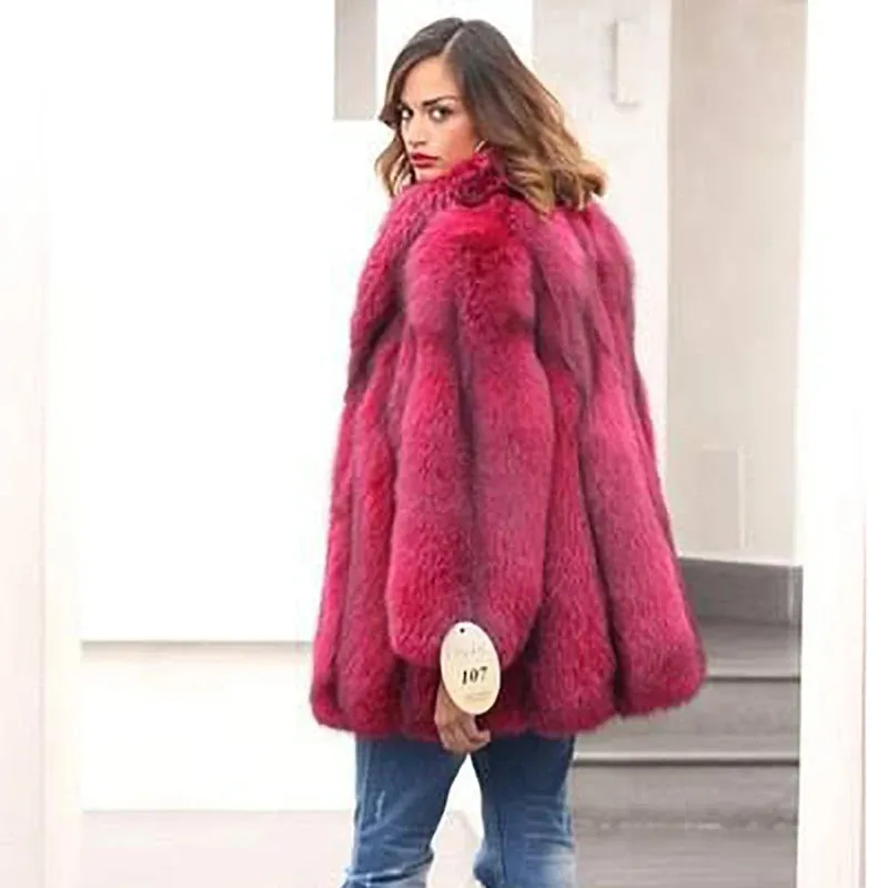 Real Fox Fur Long Coats