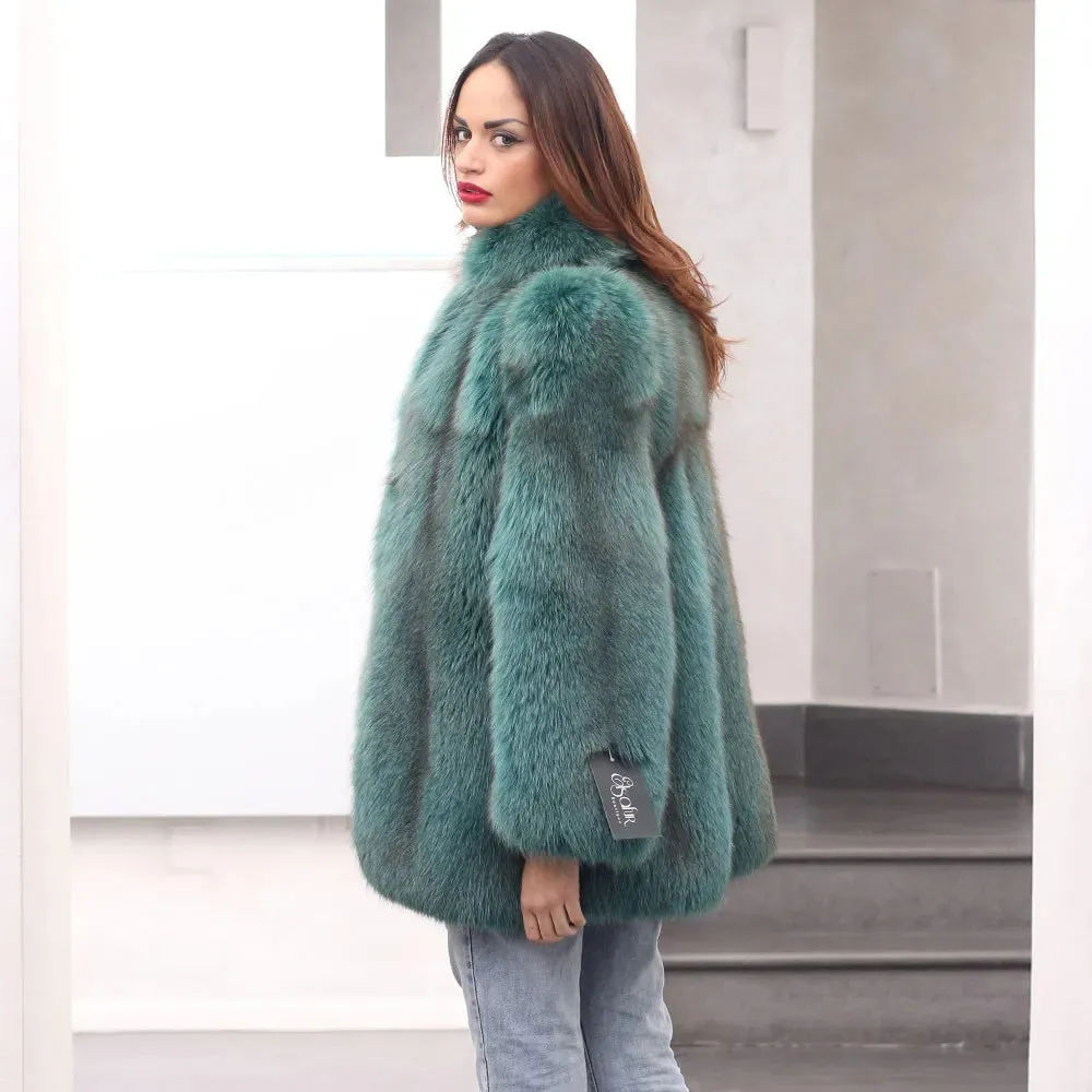 Real Fox Fur Long Coats