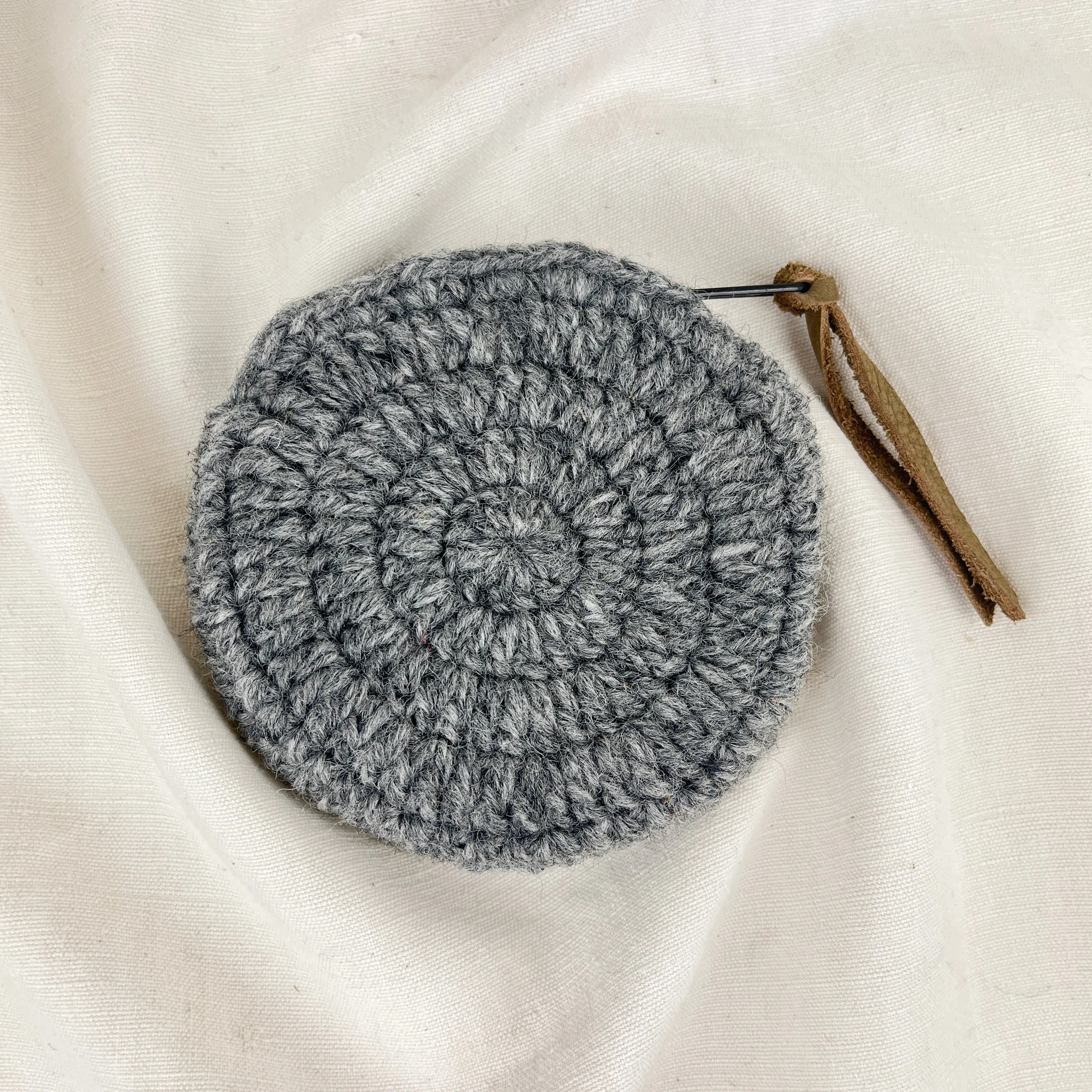 RICA Crochet Wool Circular Coin Purse (WS)