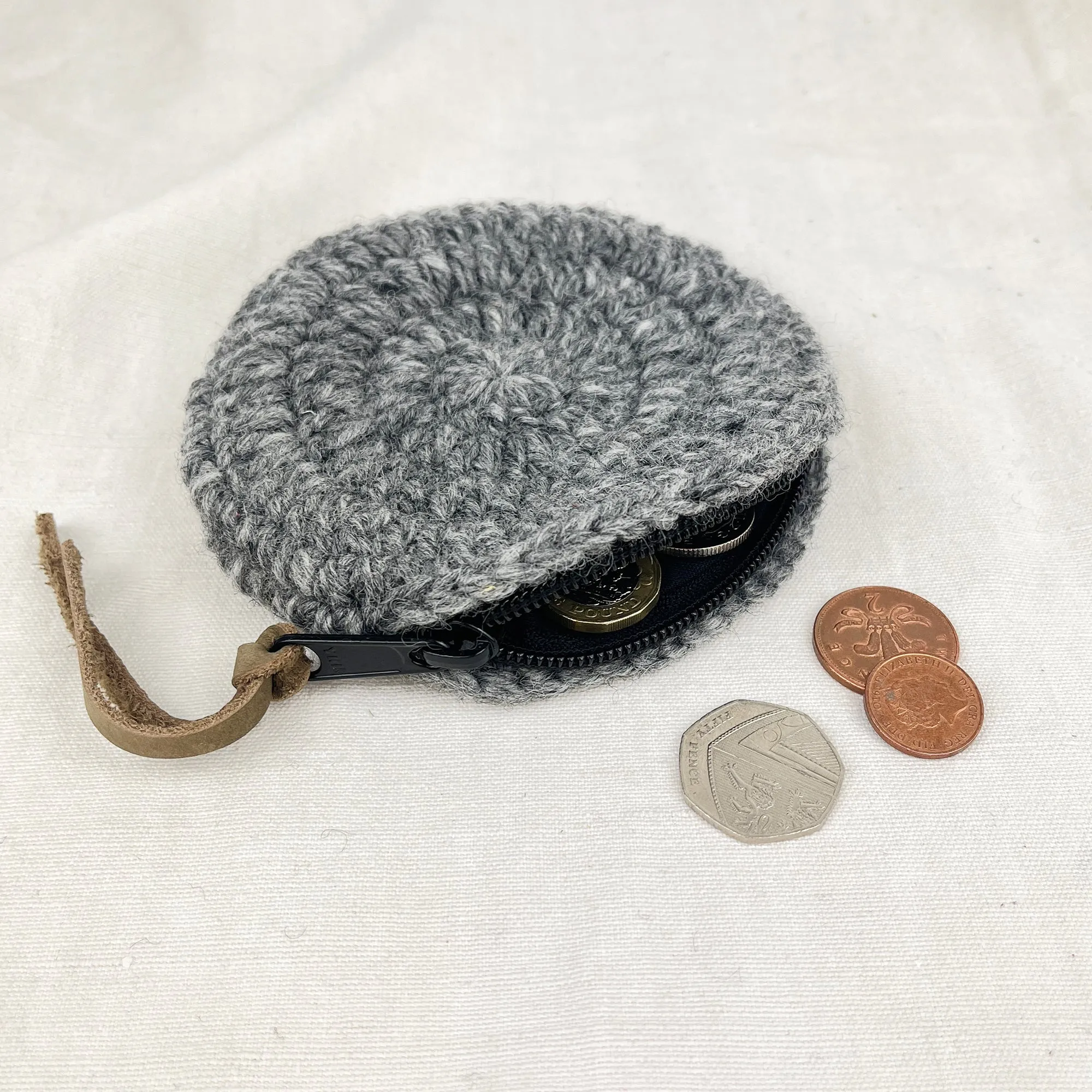 RICA Crochet Wool Circular Coin Purse (WS)