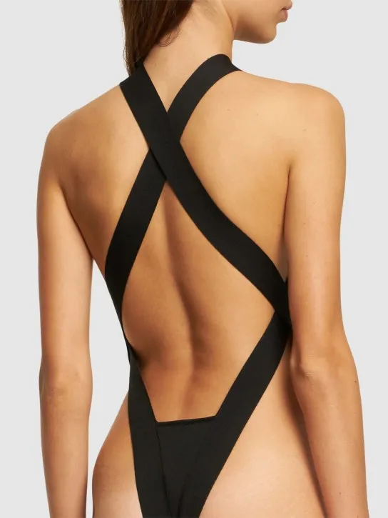 Saint Laurent   Fitted viscose blend bodysuit 