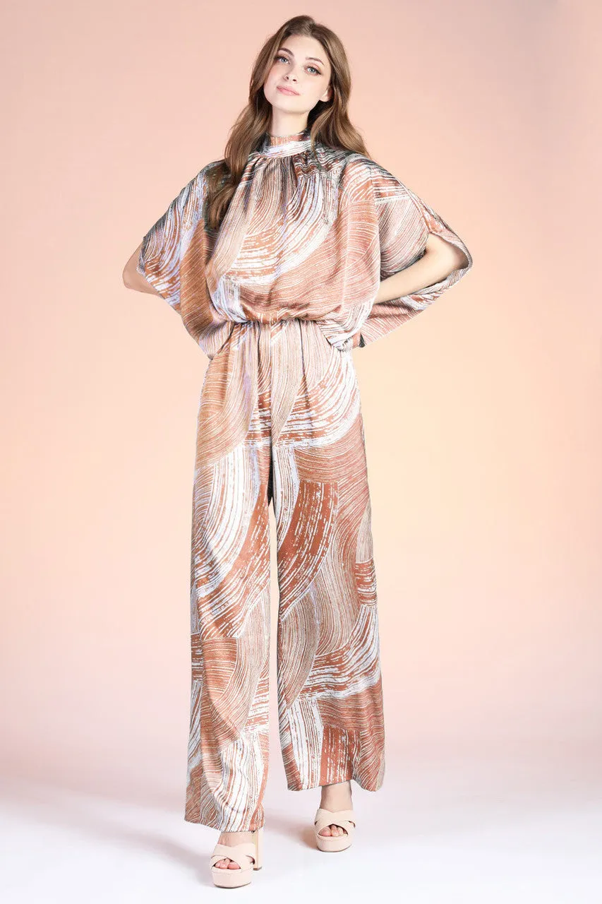 Satin Caftan Jumpsuit