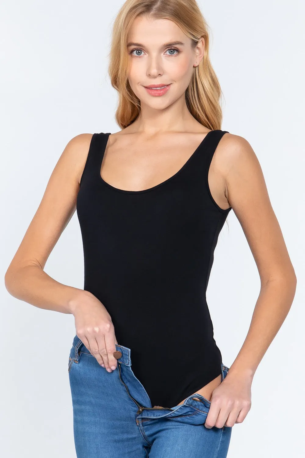 Scoop Bodysuit - Black