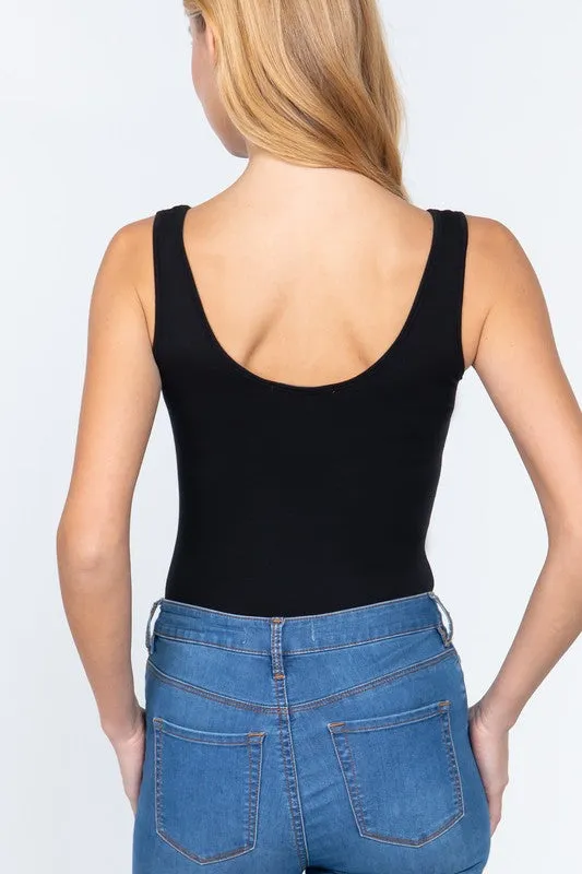 Scoop Bodysuit - Black