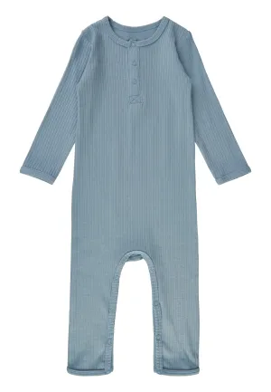 SGKao Wide Rib L/S Jumpsuit - DUSTY BLUE