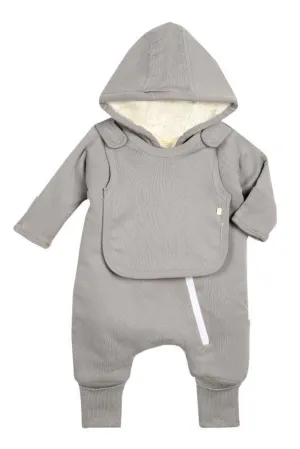 Smart Cuddly Jumpsuit   Bib - Gray