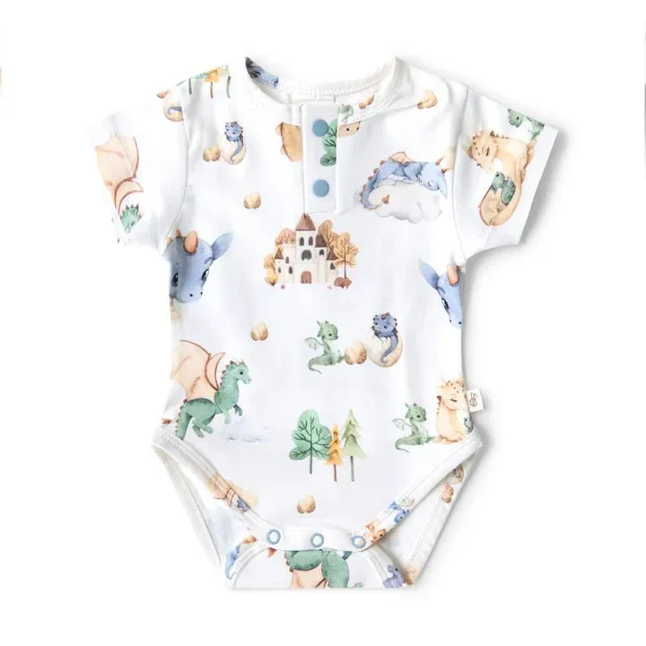 Snuggle Hunny Organic SS Bodysuit - Dragon