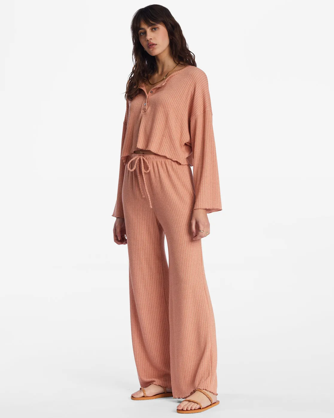 So Easy Cozy Lounge Pants - Washed Brick