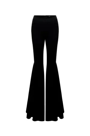 Soleila Fit and Flare High Waist Crepe Floor Length Pants