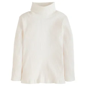 Solid Ribbed Turtleneck | Ivory