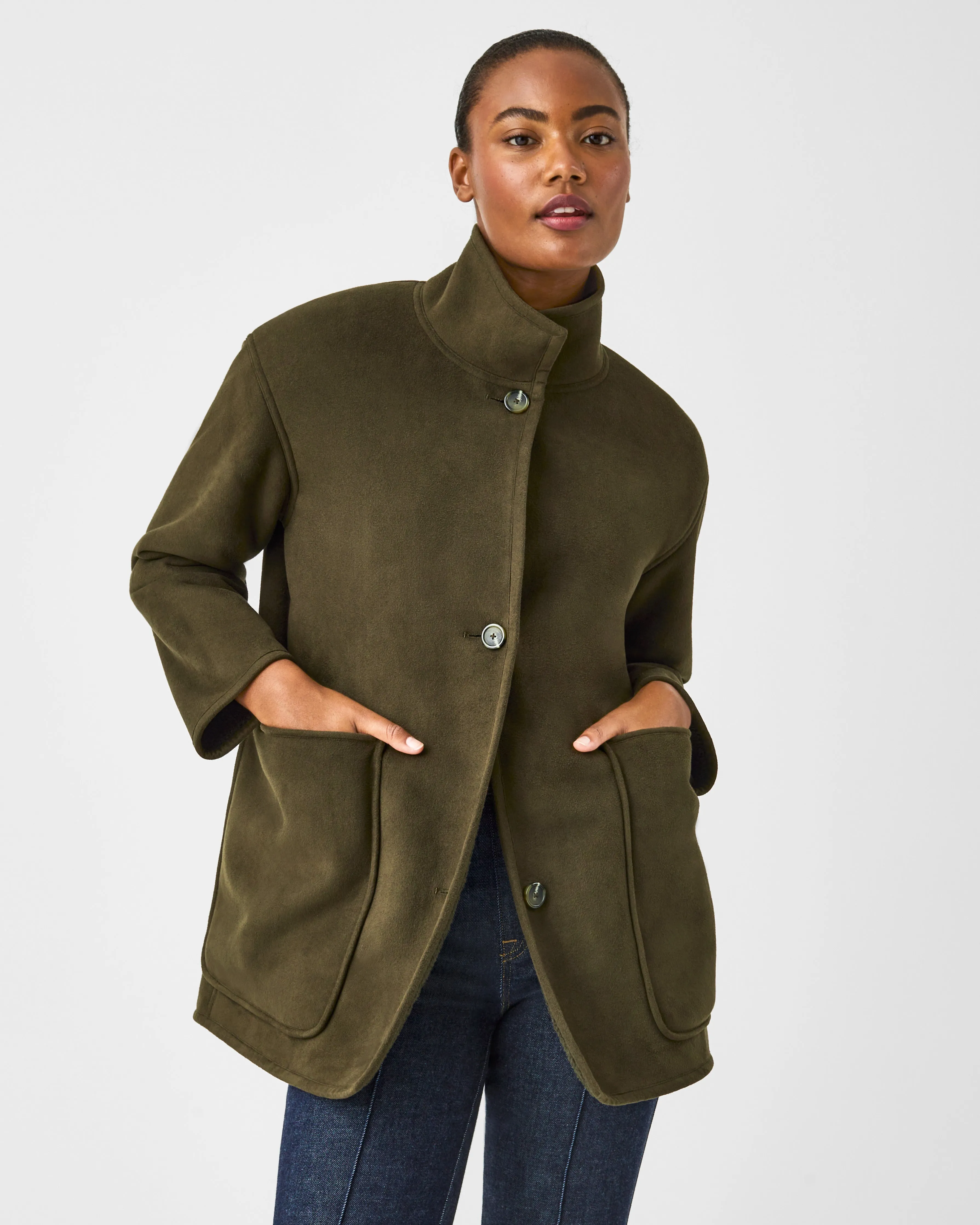 SPANX® Reversible Suede & Fleece Jacket