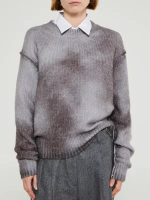 Sprayed Knit Jumper in Anthracite Grey