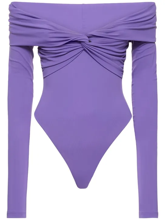 The Andamane   Kendall off the shoulder Lycra bodysuit 