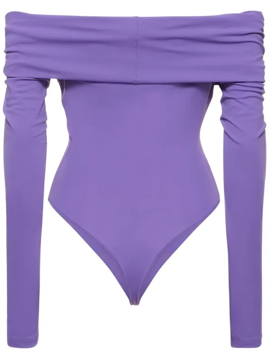 The Andamane   Kendall off the shoulder Lycra bodysuit 