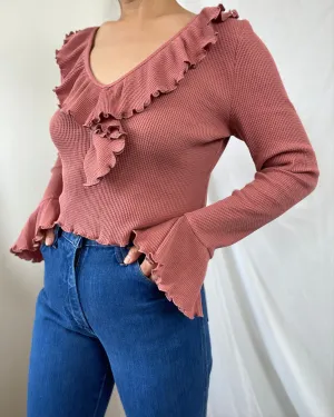 THE DAZED FLARE TOP ~ TERRACOTTA