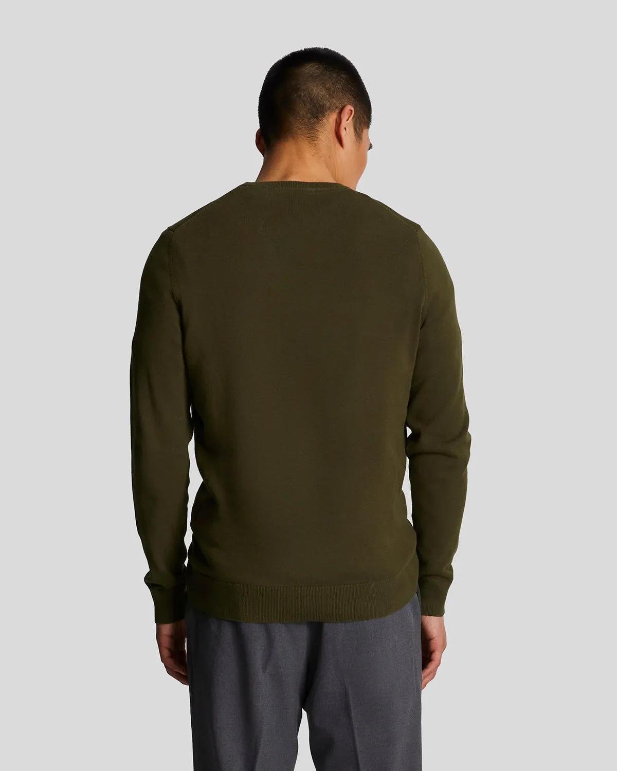 Tonal Eagle Cotton Crew Neck Jumper