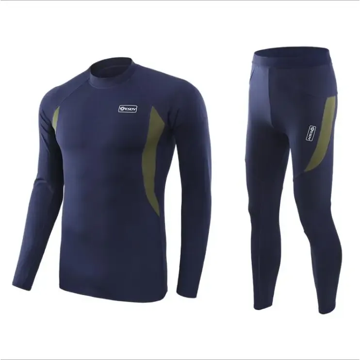 Top quality thermal underwear sets compression fleece sweat for men