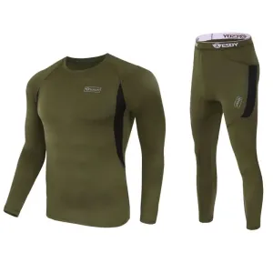 Top quality thermal underwear sets compression fleece sweat for men