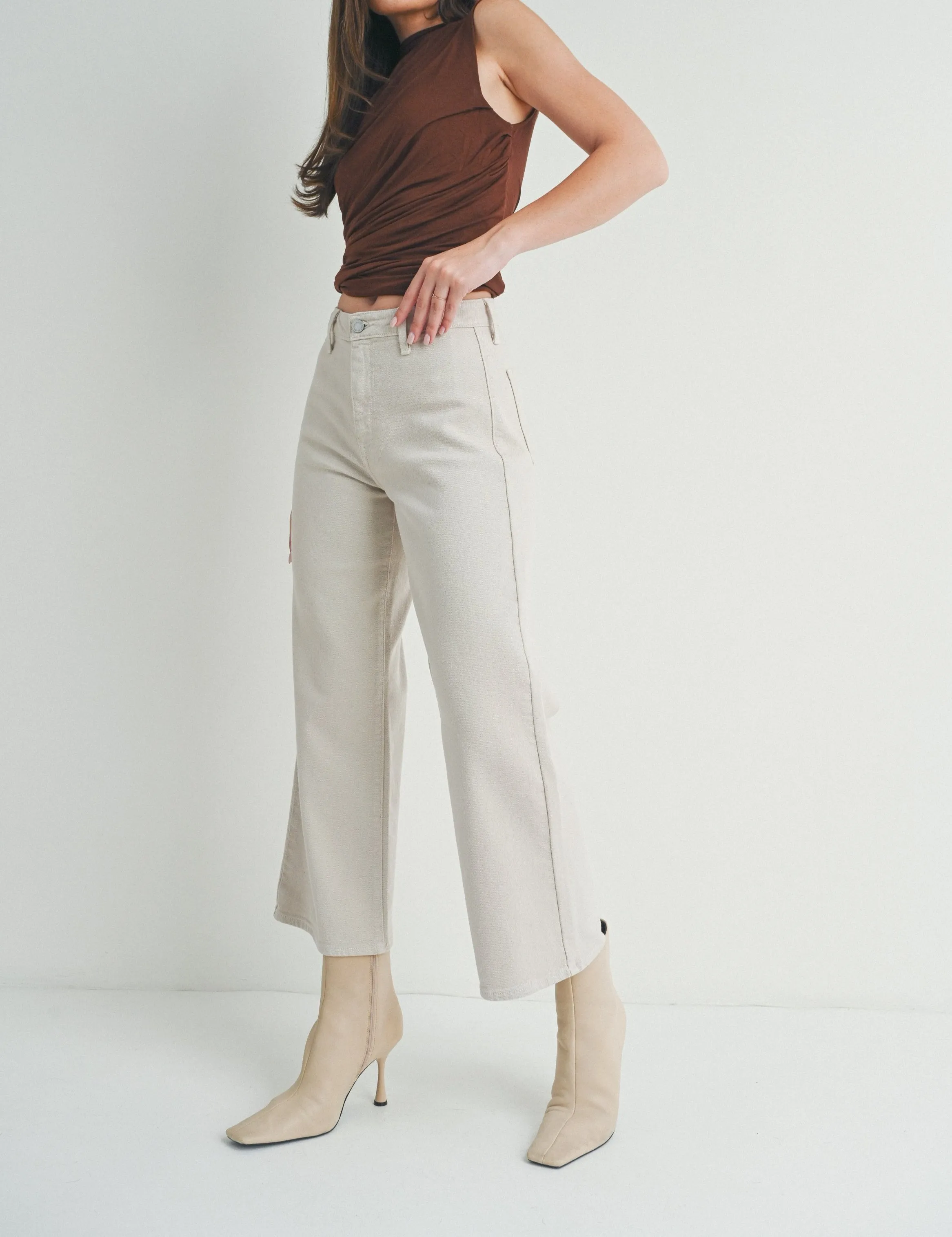 Trouser High Waisted Wide Leg Jean in Supermoon JBD