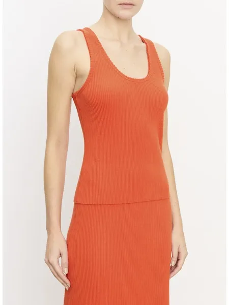 Vince Scoop Neck Rib Tank