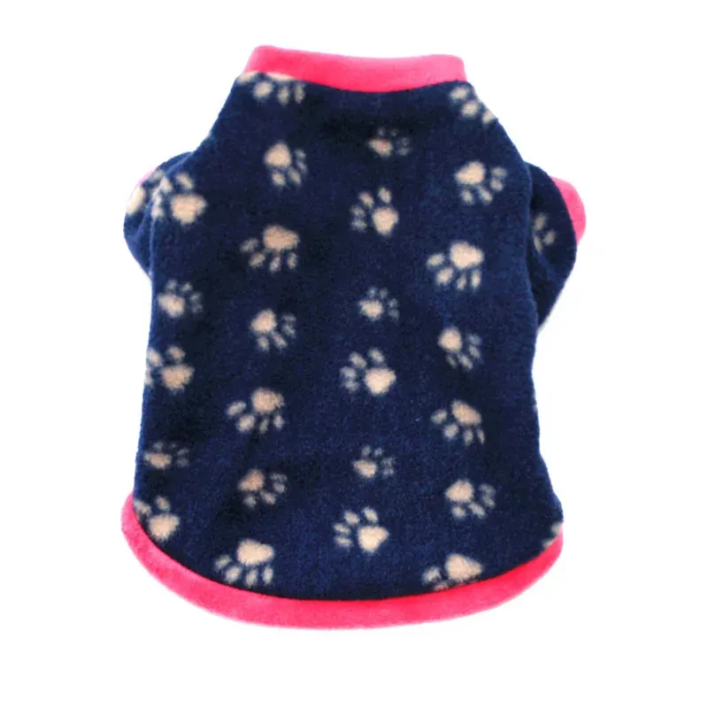 Warm Fleece Skull Print Dog Jacket - French Bulldog Pullover