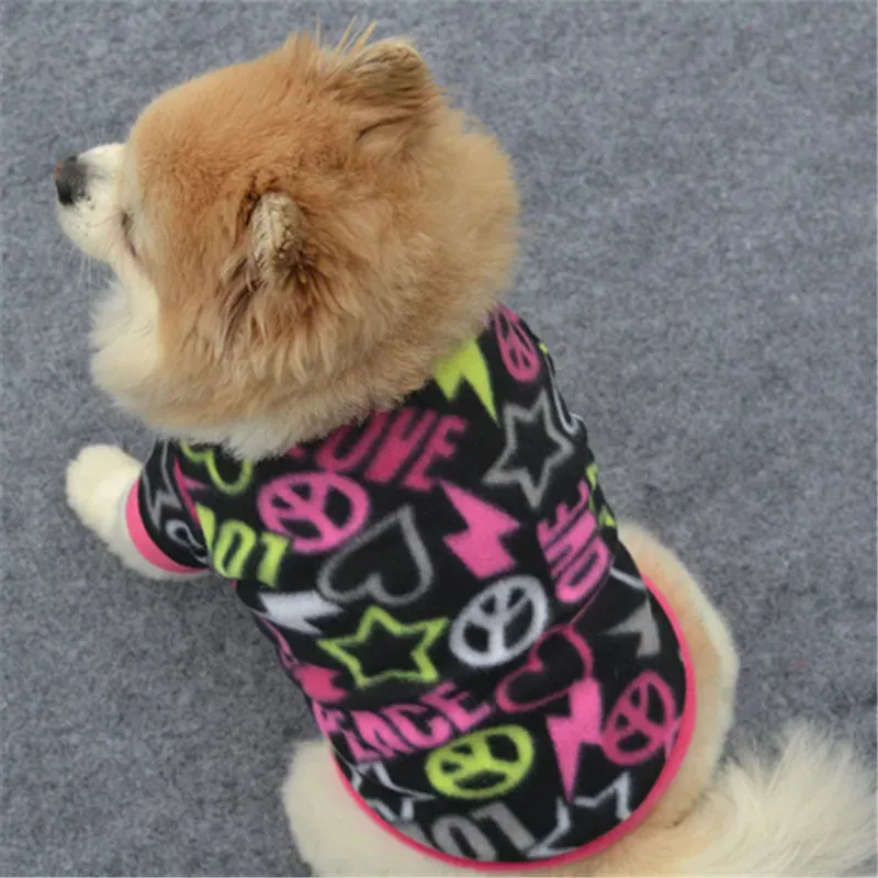 Warm Fleece Skull Print Dog Jacket - French Bulldog Pullover