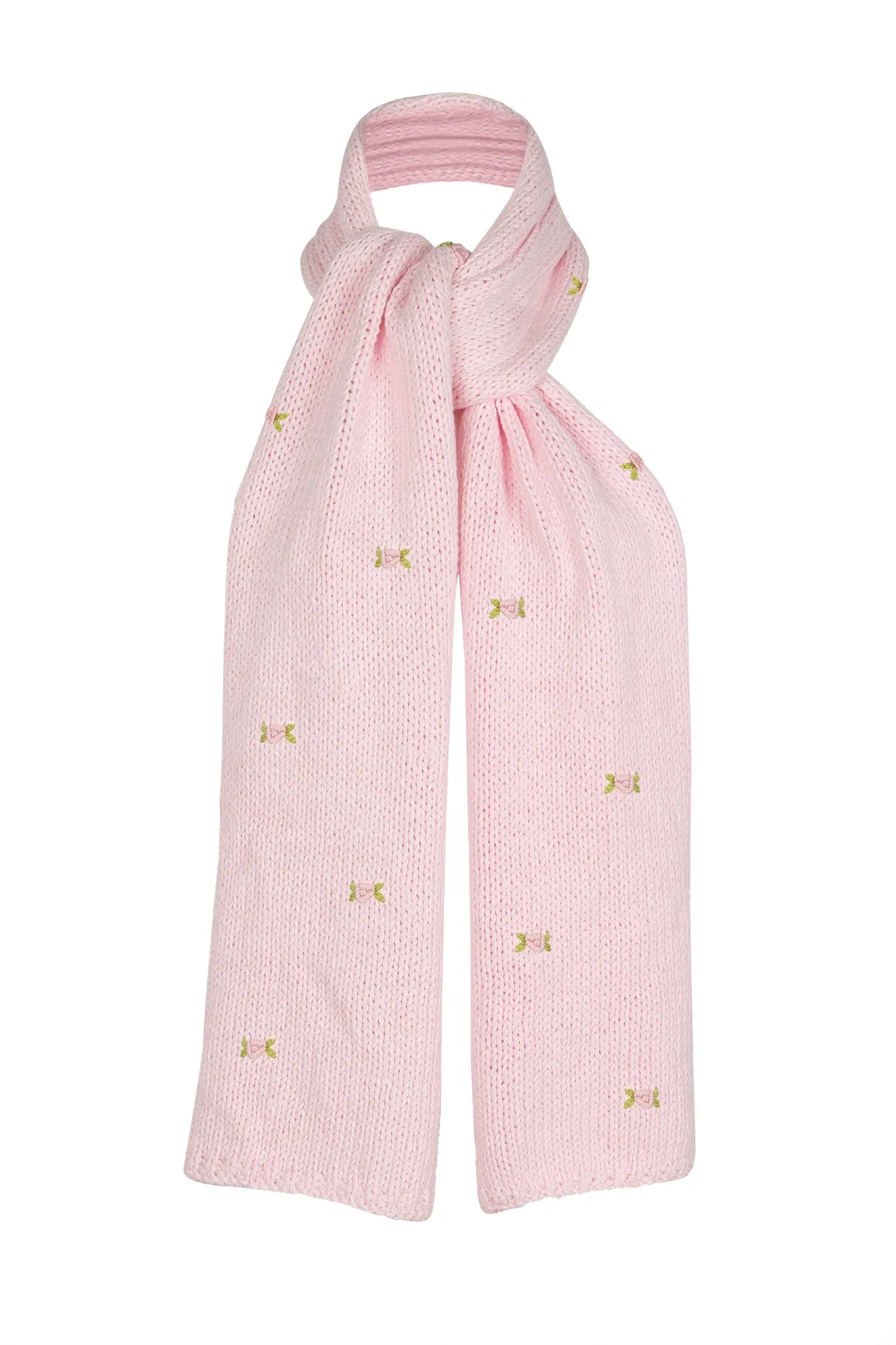 WINTER BLOOM PINK ROSE Cotton Scarf