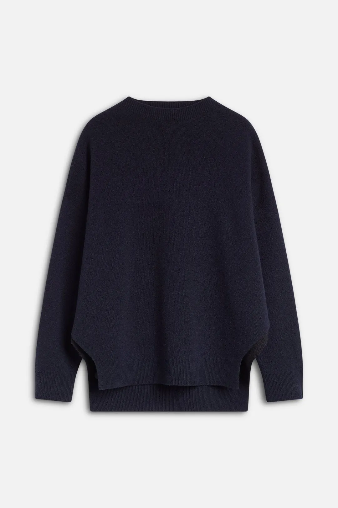 WOOL BLEND DOUBLE-FACE JUMPER | DARK NIGHT