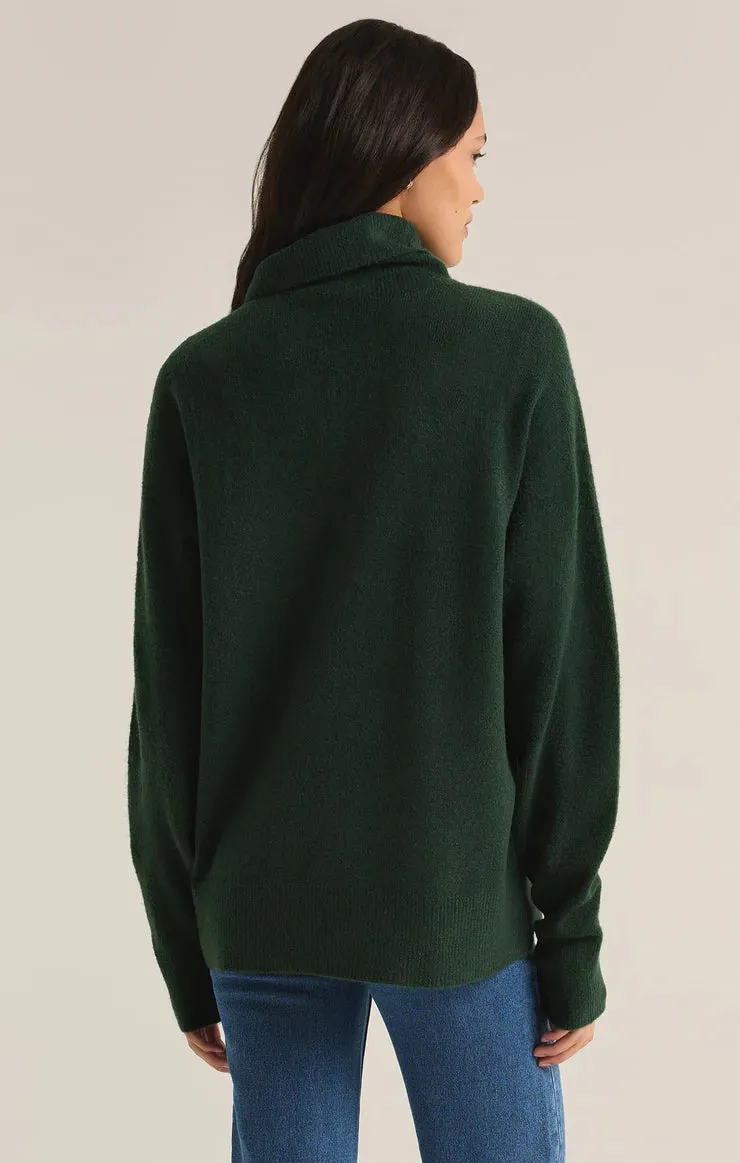 ZSU Green Richie Turtleneck Sweater